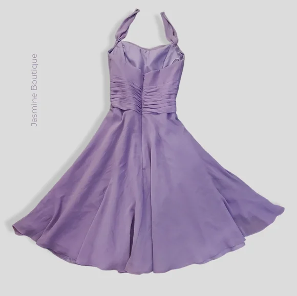 LILAC BRIDESMAID SHIFFON DRESS SIZE 4 (special occasion) - Picture 2 of 16